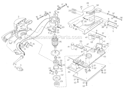 Page A Diagram and Parts List for 4015 Type 3 Black and Decker Orbital or Palm Sander